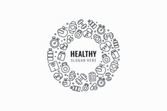 Healthy Lifestyle Gym Logo Frame Template Product Image 2