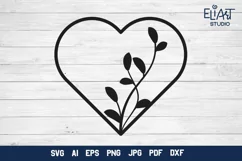 Valentine's Day Floral Heart SVG Cut File
