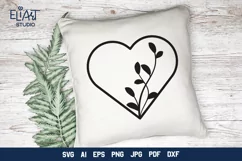 Valentine's Day Floral Heart SVG Cut File
