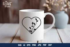 Valentine's Day Floral Heart SVG Cut File