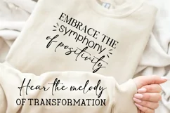 Embrace The Symphony Of Positivity SVG, Sleeve SVG Design Product Image 2