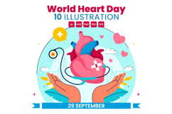 10 World Heart Day Illustration Product Image 1
