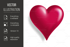 A simple heart on a white background Product Image 1