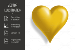 A simple heart on a white background Product Image 1