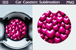 Heart Car Coaster | 3D Heart Coaster | Car Coaster Product Image 1