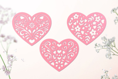 Heart SVG / heart floral svg / heart paper cut Product Image 1