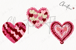 Faux Latch Hook Valentine Hearts| Valentine's Day PNG Product Image 3
