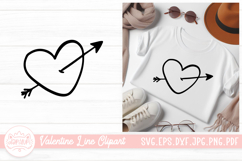 Heart Outline SVG Element For Valentines Day Clipart Product Image 1