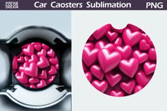 Heart Car Coaster | 3D Heart Coaster | Car Coaster Product Image 1