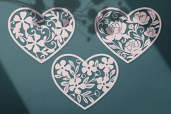 Heart SVG / heart floral svg / heart paper cut Product Image 1