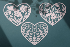 Heart SVG / heart floral svg / heart paper cut Product Image 1