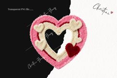 Faux Latch Hook Valentine Hearts| Valentine's Day PNG Product Image 2