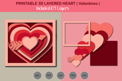 3D Layered Heart Product Image 1