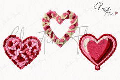 Faux Latch Hook Valentine Hearts| Valentine's Day PNG Product Image 3