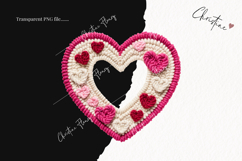 Faux Latch Hook Valentine Hearts| Valentine's Day PNG Product Image 2