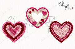 Faux Latch Hook Valentine Hearts| Valentine's Day PNG Product Image 3