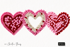Faux Latch Hook Valentine Hearts| Valentine's Day PNG Product Image 1