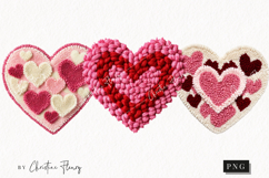 Faux Latch Hook Valentine Hearts| Valentine's Day PNG Product Image 1