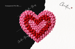 Faux Latch Hook Valentine Hearts| Valentine's Day PNG Product Image 2