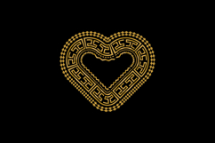 Heart abstract art decorative ornament luxury golden design Product Image 2