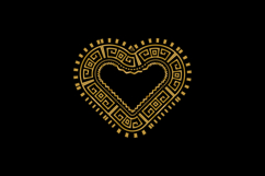 Heart abstract art decorative ornament luxury golden element Product Image 1