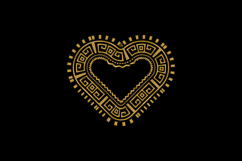 Heart abstract art decorative ornament luxury golden element Product Image 2