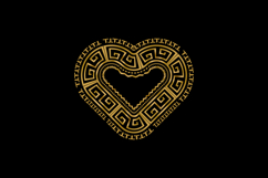 Heart abstract art decorative ornament luxury golden graphic Product Image 2