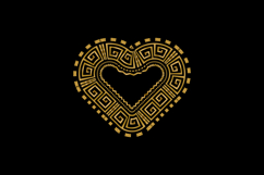 Heart abstract art decorative ornament luxury golden isolate Product Image 2