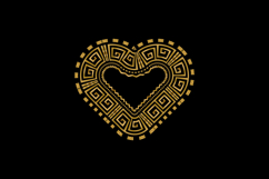 Heart abstract art decorative ornament luxury golden isolate Product Image 1