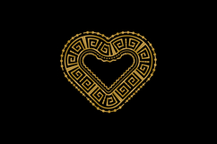 Heart abstract art decorative ornament luxury golden vector Product Image 2