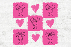 Checkered Valentine’s Day PNG Trendy Pink Valentine Design Product Image 4