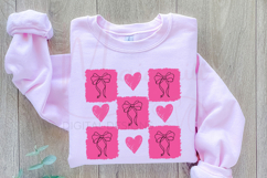 Checkered Valentine’s Day PNG Trendy Pink Valentine Design Product Image 1