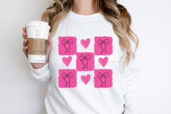 Checkered Valentine’s Day PNG Trendy Pink Valentine Design Product Image 3