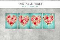 Vintage heart junk journal, shabby chic journal Product Image 2