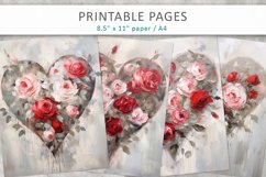 Valentines heart junk journal pages Product Image 1