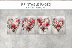 Valentines heart junk journal pages Product Image 2