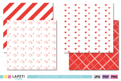 Heart and XOXO patterns for Valentine designs