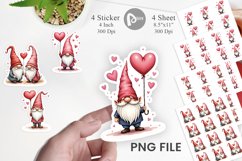 Heart Balloon Gnome Sticker Product Image 1