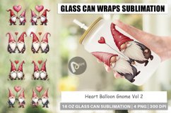 Glass Can Wraps Heart Balloon Gnome Product Image 1