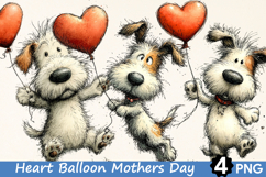 Heart Balloon Mothers Day clipart Product Image 1