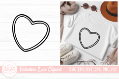 Heart Outline SVG Element For Valentines Day Clipart Product Image 1