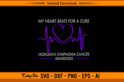 My Heart Beats for a Cure Awareness SVG Product Image 1