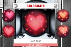 Car Coaster Heart Bokeh Product Image 1