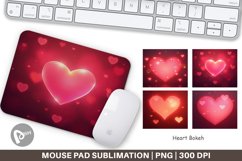 Mouse Pad Heart Bokeh Product Image 1