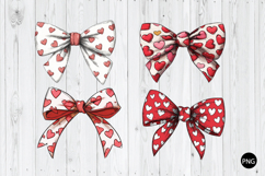Valentine's Day Coquette Bow PNG, Valentine's Day PNG Product Image 1