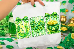 Coquette Bow St Patrick's Day PNG, Lucky Day PNG, Irish PNG Product Image 3