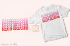 Retro Valentine Heart Breaker SVG Design T-shirt Design Product Image 2