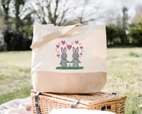 Cute Bunnies embroidery design, cute bunnies in love design Product Image 5