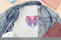 Heart Butterfly with Gradient Color SVG Product Image 1