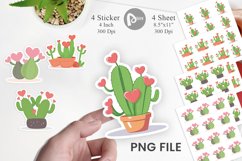 Heart Cactus Sticker Product Image 1